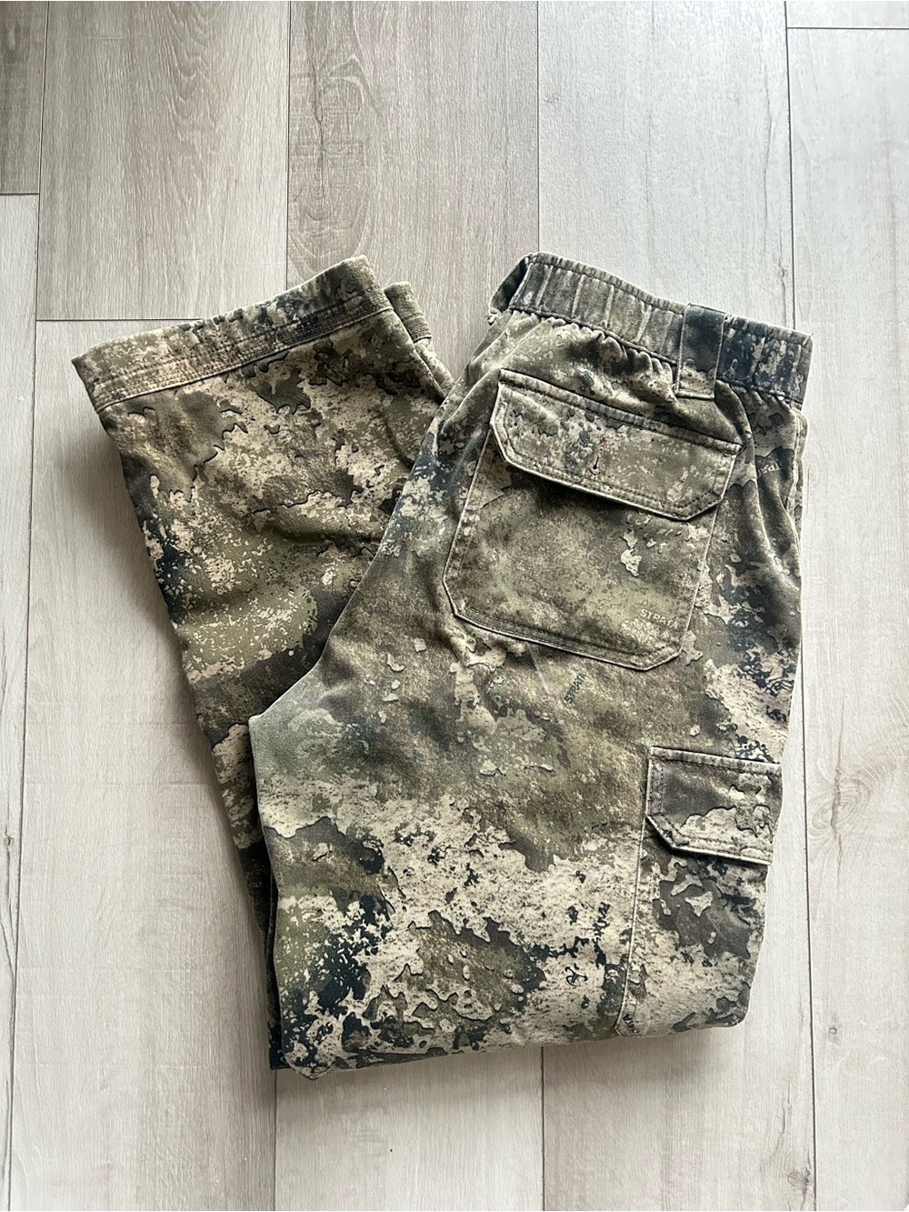 Vintage RedHead Men's Olive & Tan Faded Camo Cargo Pants Size L(32)
